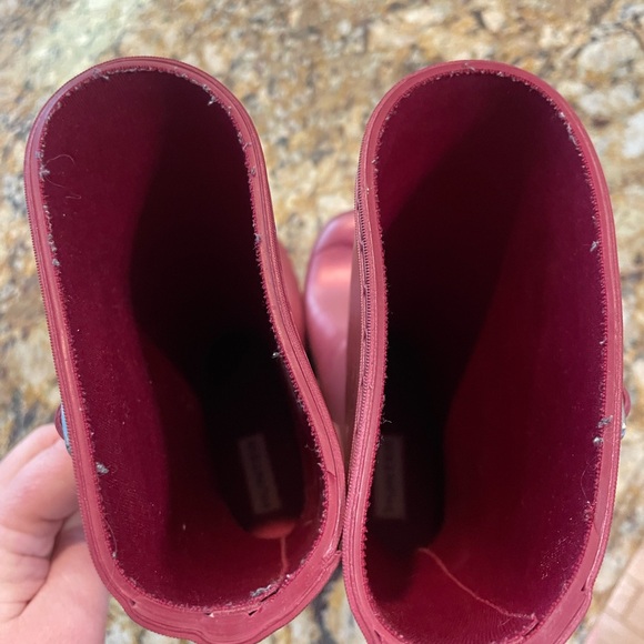 Hunter Metallic Fuchsia Youth Waterproof Boots Size 13B / 1G EU 31 - Picture 8 of 12